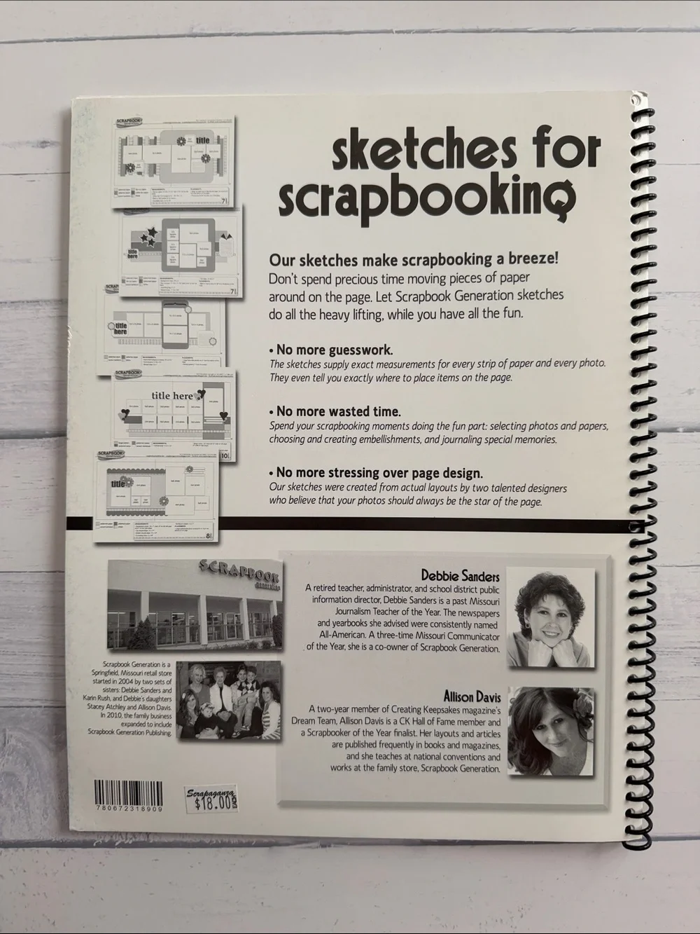 Sketches for Scrapbooking Volumes 1-8 Complete Set Spiral Bound Layout Idea Book